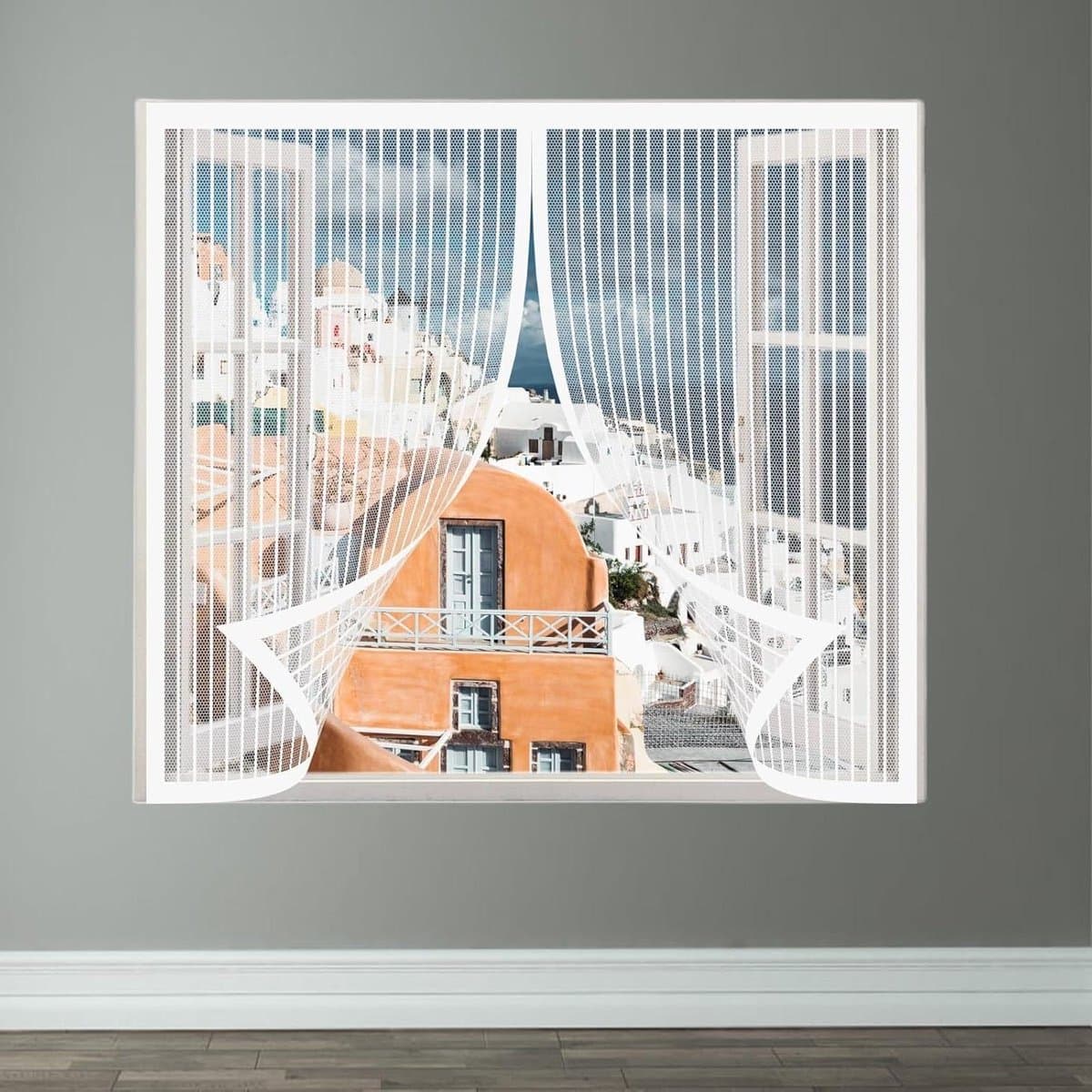 Vliegengaas Deur - Hor Gordijn - Insecten Buiten - Magnetisch Sluitend - 90 x 175 cm - Wit