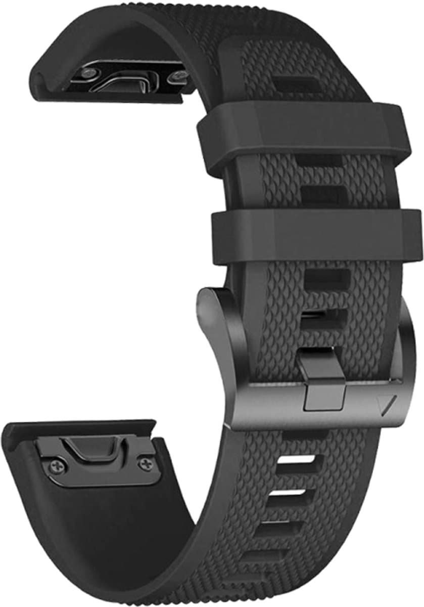 Voor Garmin Fenix 7 22mm Silicone Watch -band (zwart)