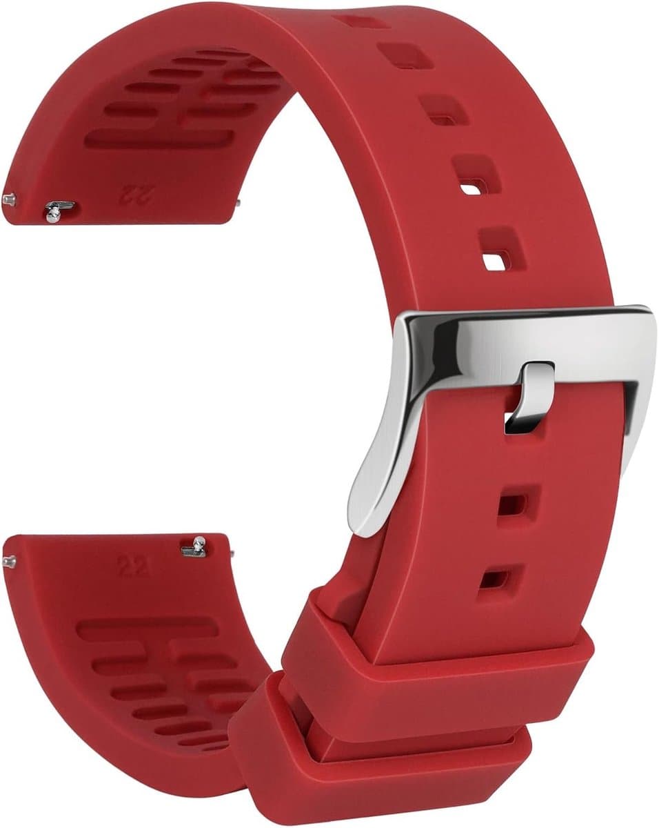 Siliconen Horlogeband met Snelsluiting - Waterdichte Rubber Armband voor Smartwatches - Vervangband voor Heren en Dames - 18mm, 19mm, 20mm, 21mm