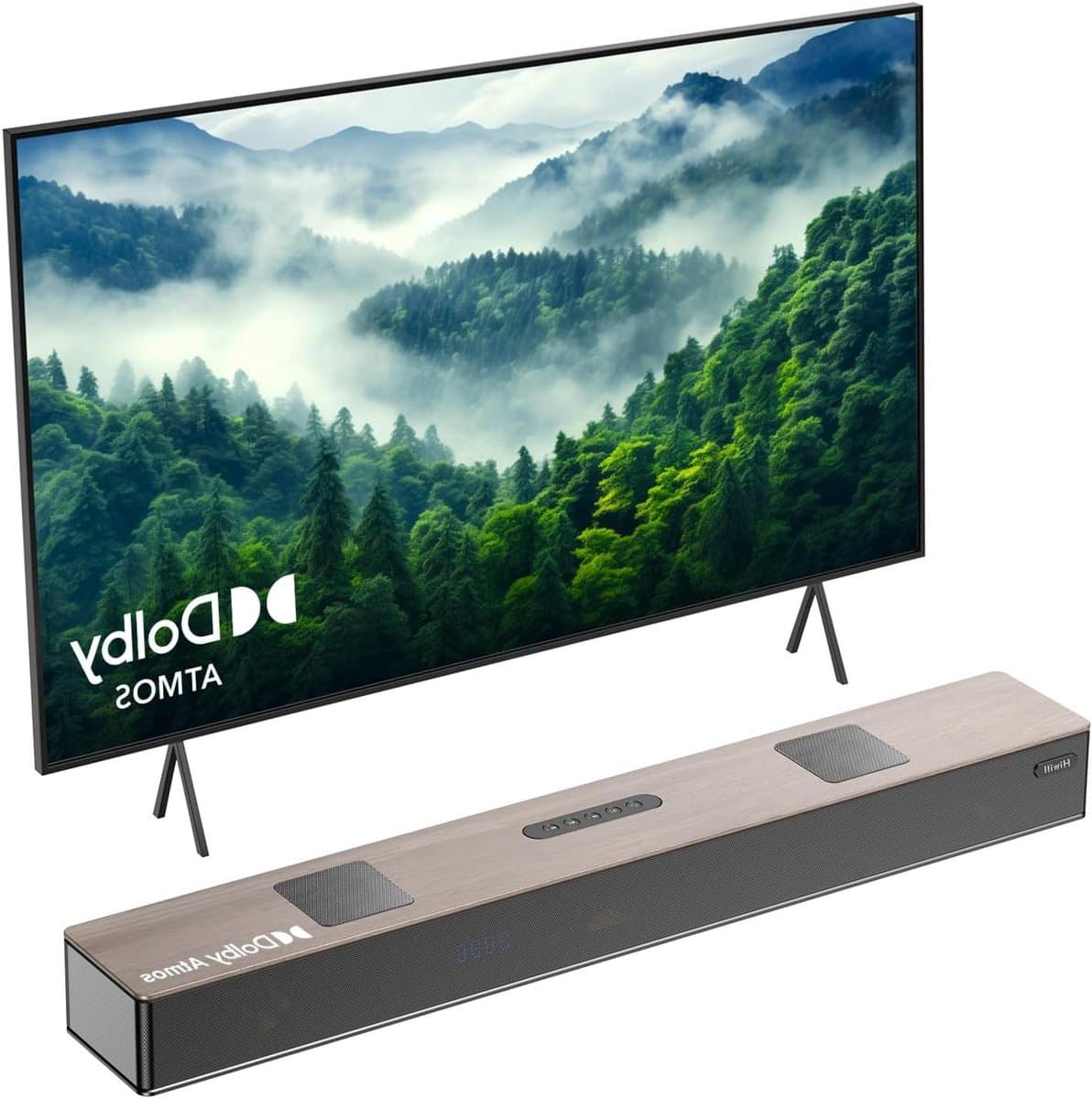 Soundbar - Home audio - Filmervaring thuis - Dolby Atmos - 84 cm breed - Houtkleur