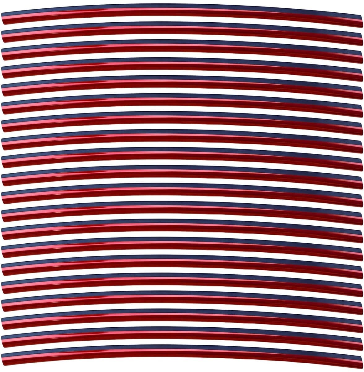 Dailygoods- Ventilatierooster Auto - 30 Stuks Decoratieve Strips - PVC - Rood - Luchtuitlaat - Eenvoudig te Installeren - 27 x 14 x 2,5 cm - Luchtdiffuser