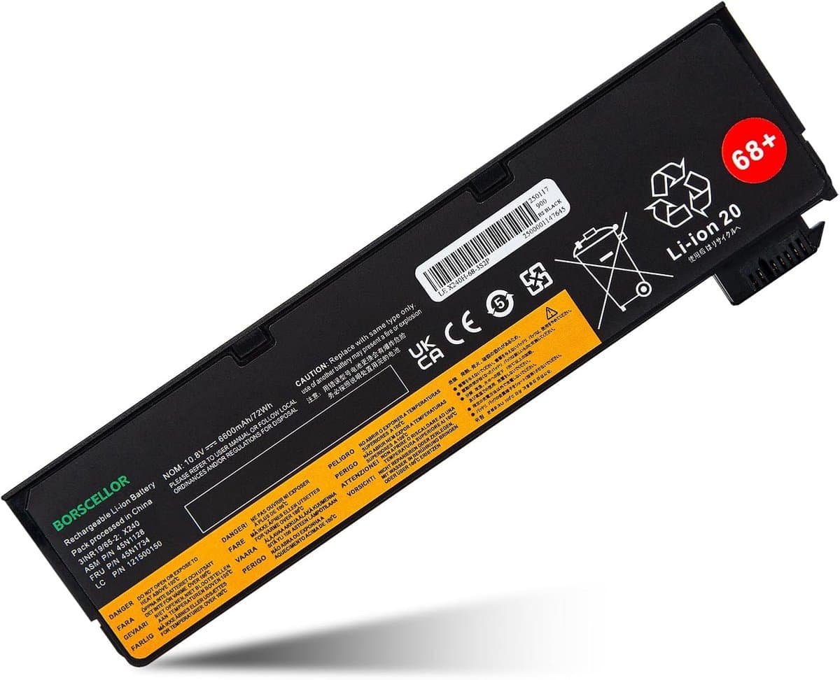 Laptop Battery 68+ 0C52862 0C52861 - Compatible ThinkPad T440 T440s T450 T450s T460 T460p T470p T550 T560 X240 X250 X260 X270 W550 W50W 50 W50 550 s L450 L460 L470 P50s 45N1126 45N1127 - Lange Levensduur - Hoge Capaciteit