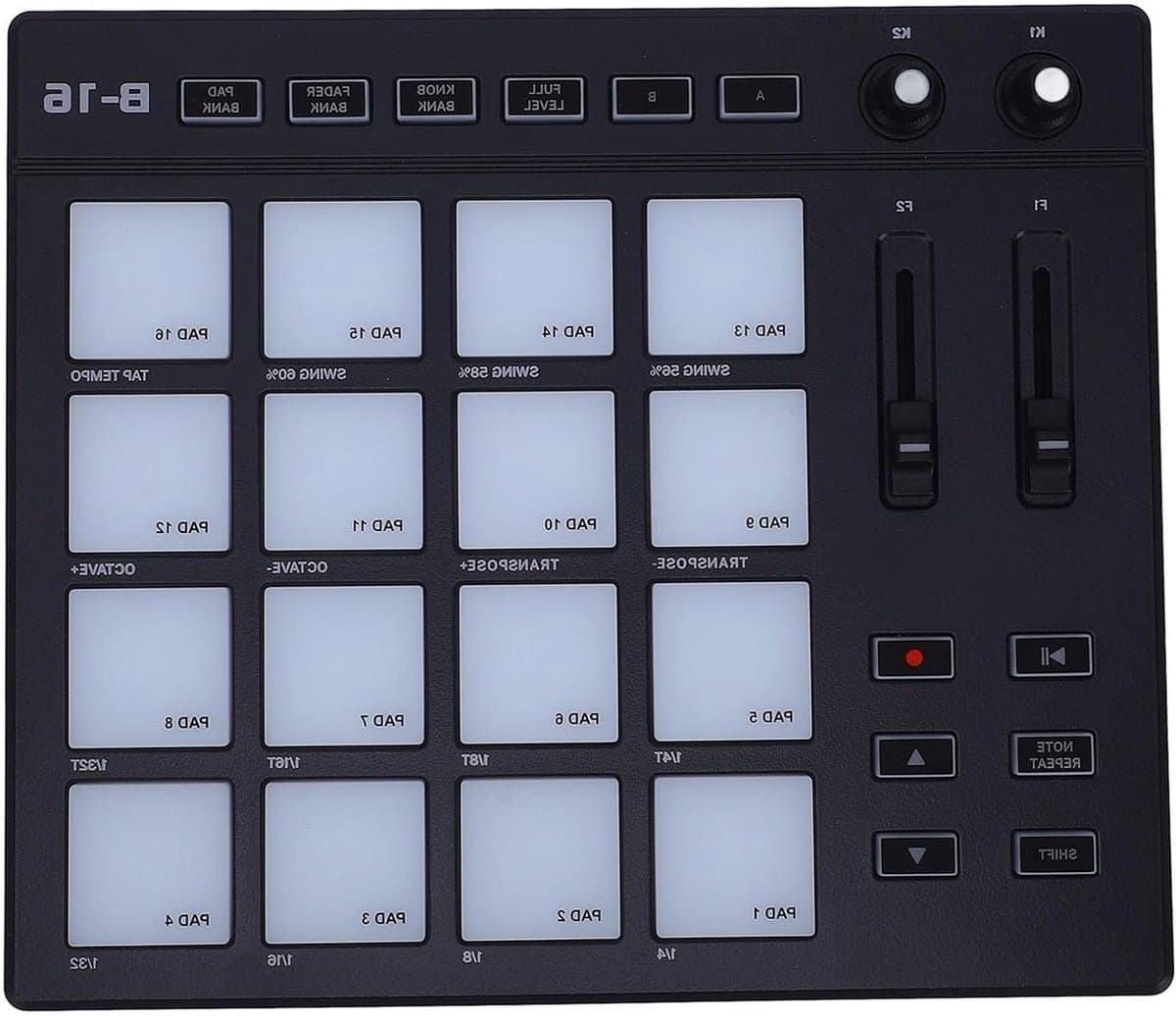 MIDI Controller - Drumpads - Muziek Maken - 16 Verlichte Pads - 30x24x10 cm - Zwart