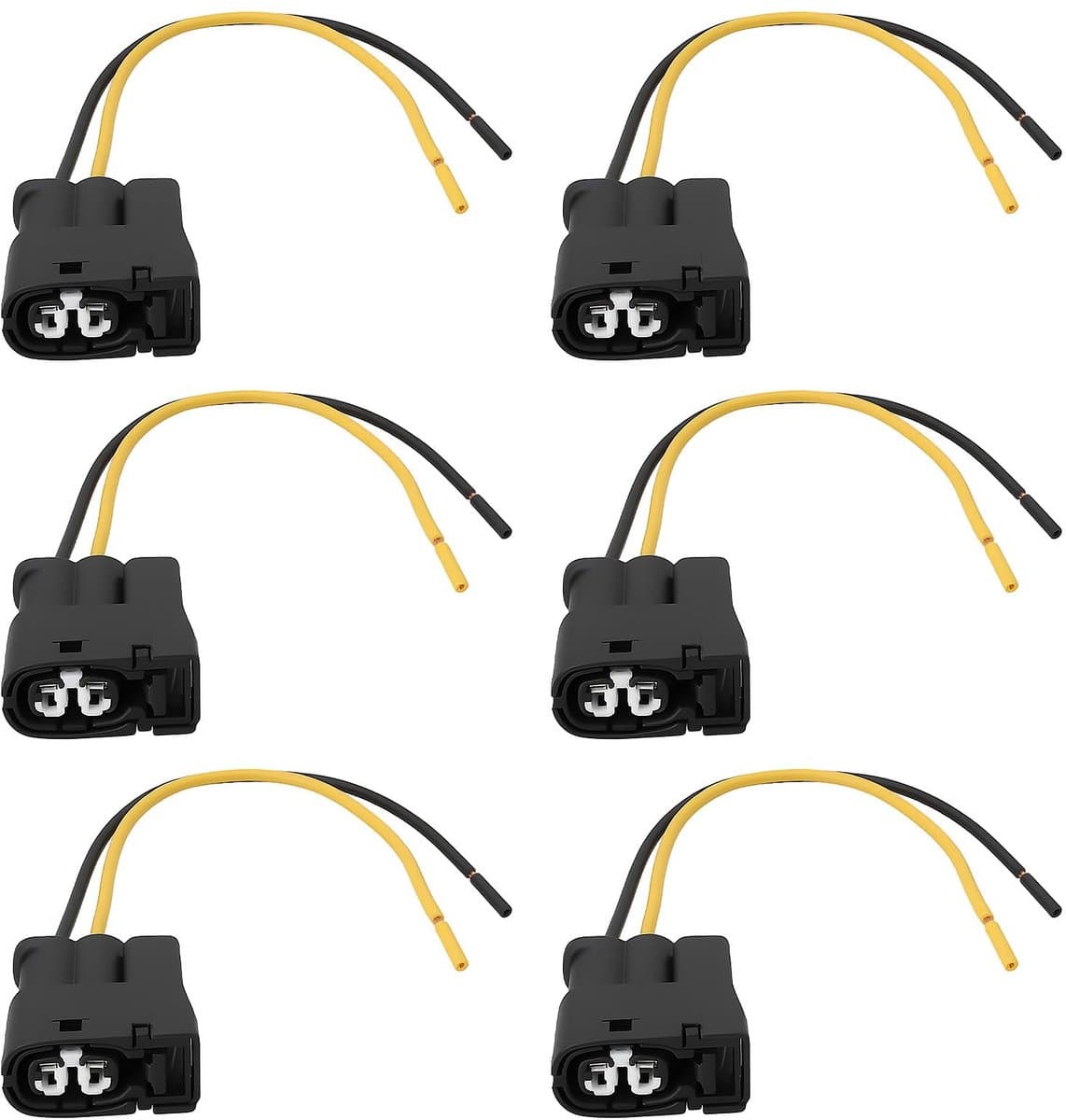 Dailygoods- Bobine Connectoren 6 Stuks - Harnas Pigtails - Compatibel met Toyota 1JZGTE/2JZGTE - Vooraf Beëindigd - Eenvoudige Installatie - Stabiele Motorprestaties - Connector