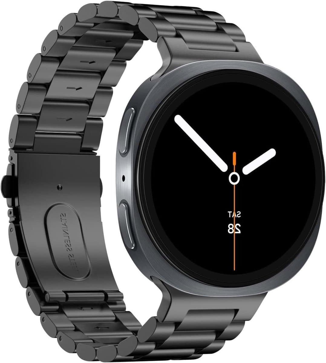 Stijlvolle metalen horlogeband voor Samsung Galaxy Watch 8 en 8 Classic, 40mm en 44mm, RVS band voor heren en dames zonder kieren