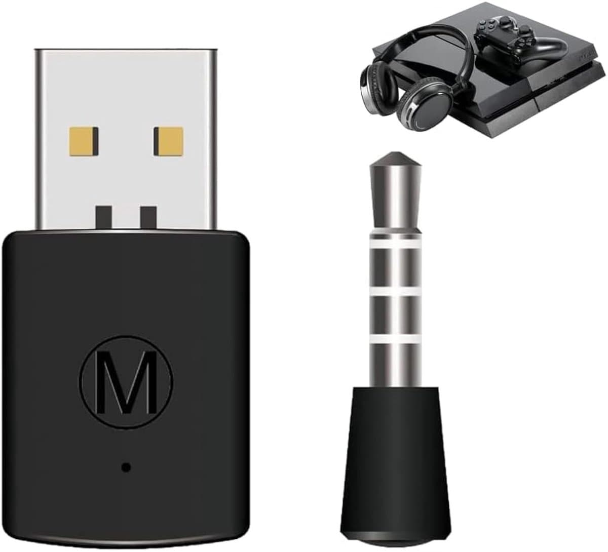 aladdien - PS4 Bluetooth-adapter - Draadloze USB dongle - Gebruik bluetooth-headset - Mini formaat - Gaming accessoires - Voor PS4 spelers - Geschik..