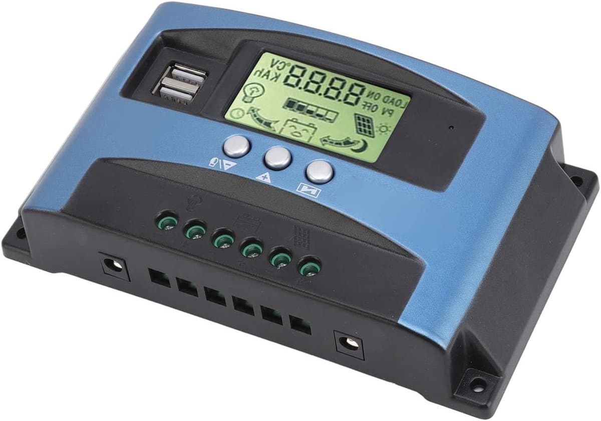 MPPT Solar Controller 60A met Dual USB en LCD Display voor 12V 24V Systemen - Efficiënte Energiebeheer en Meerdere Tracking Algoritmes