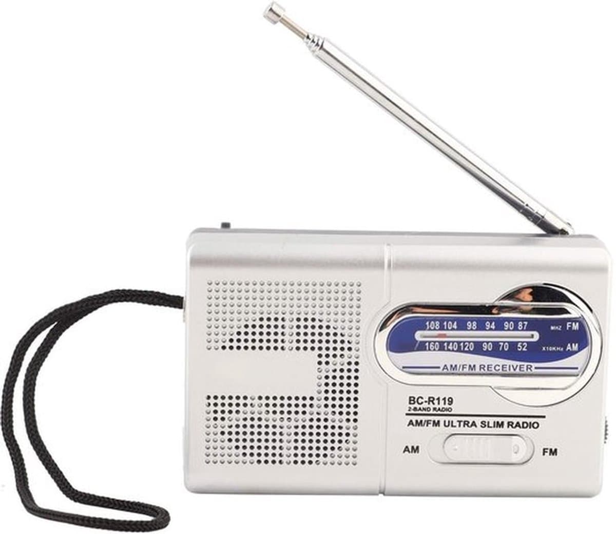 - Mini Radio - Multifunctionele AM/FM-radio - Compact en Lichtgewicht - Telecopische Antenne - Ingebouwde Luidspreker - Ideaal voor Thuis e..
