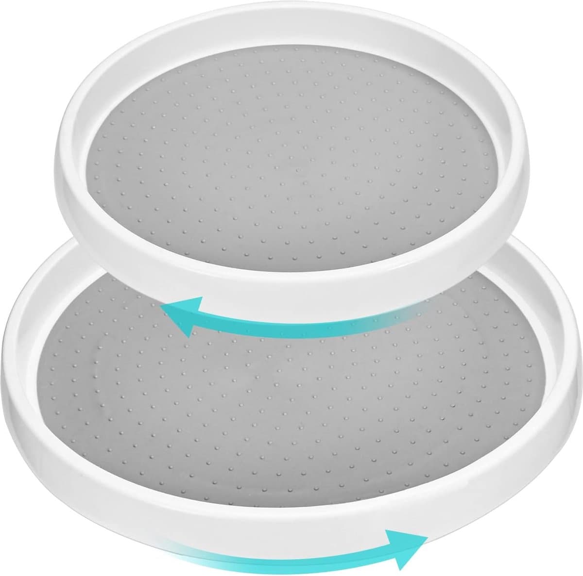 Goodivery ® 2 stuks draaibare kruidenrekken met draaitafel, antislip en stabiel, geschikt voor koelkast, keuken, badkamer, commode, kruidenrek en nog veel meer (25 cm & 30 cm)