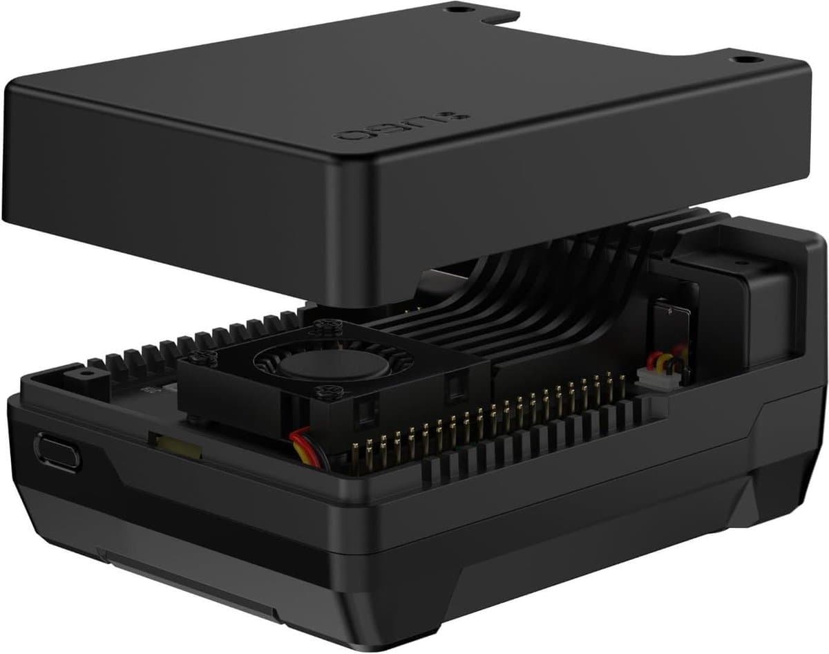 Behuizing voor Raspberry Pi 5 - Argon Neo 5 M.2 NVMe PCIe - aluminium behuizing met geïntegreerde ventilator