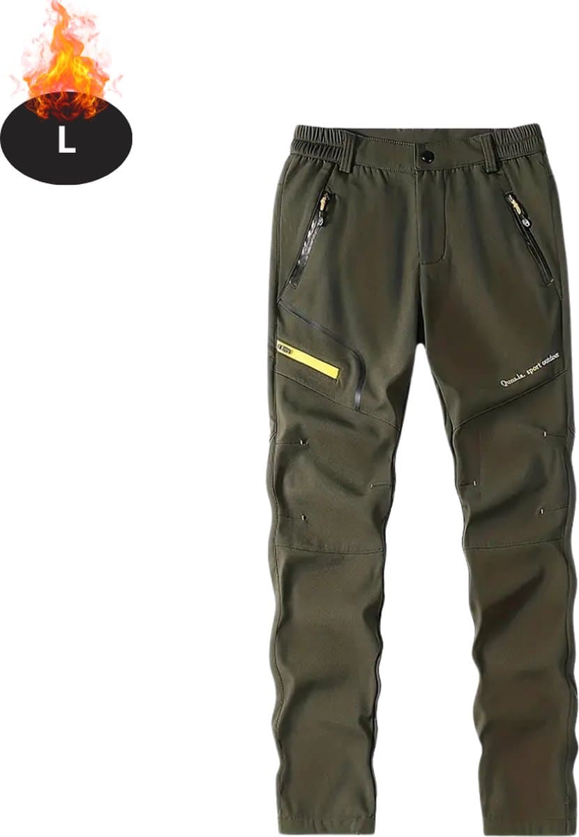 Livano Skibroek - Skipak - Snowboard Broek - Winterbroek - Sneeuwbroek - Heren - Wintersport - Leger Groen - Maat L