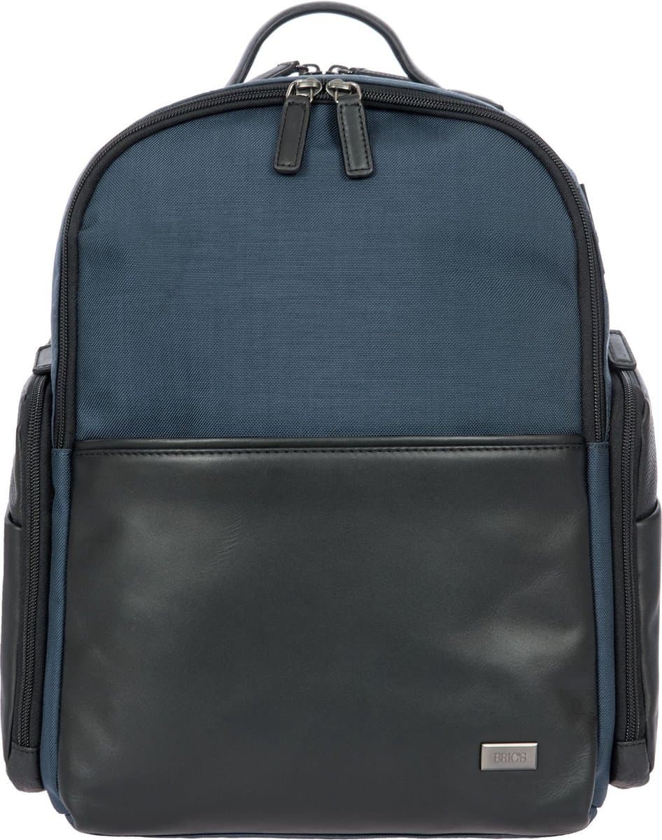 BRIC'S Laptop rugzak Rugzak met laptopvak Monza Business Backpack Navy Blue / Black Donkerblauw