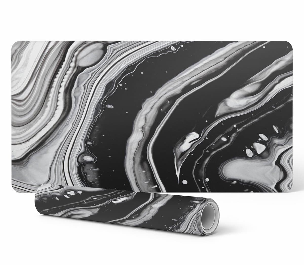 Antislip gamingmuismat met abstract golvenpatroon, 90x45 cm