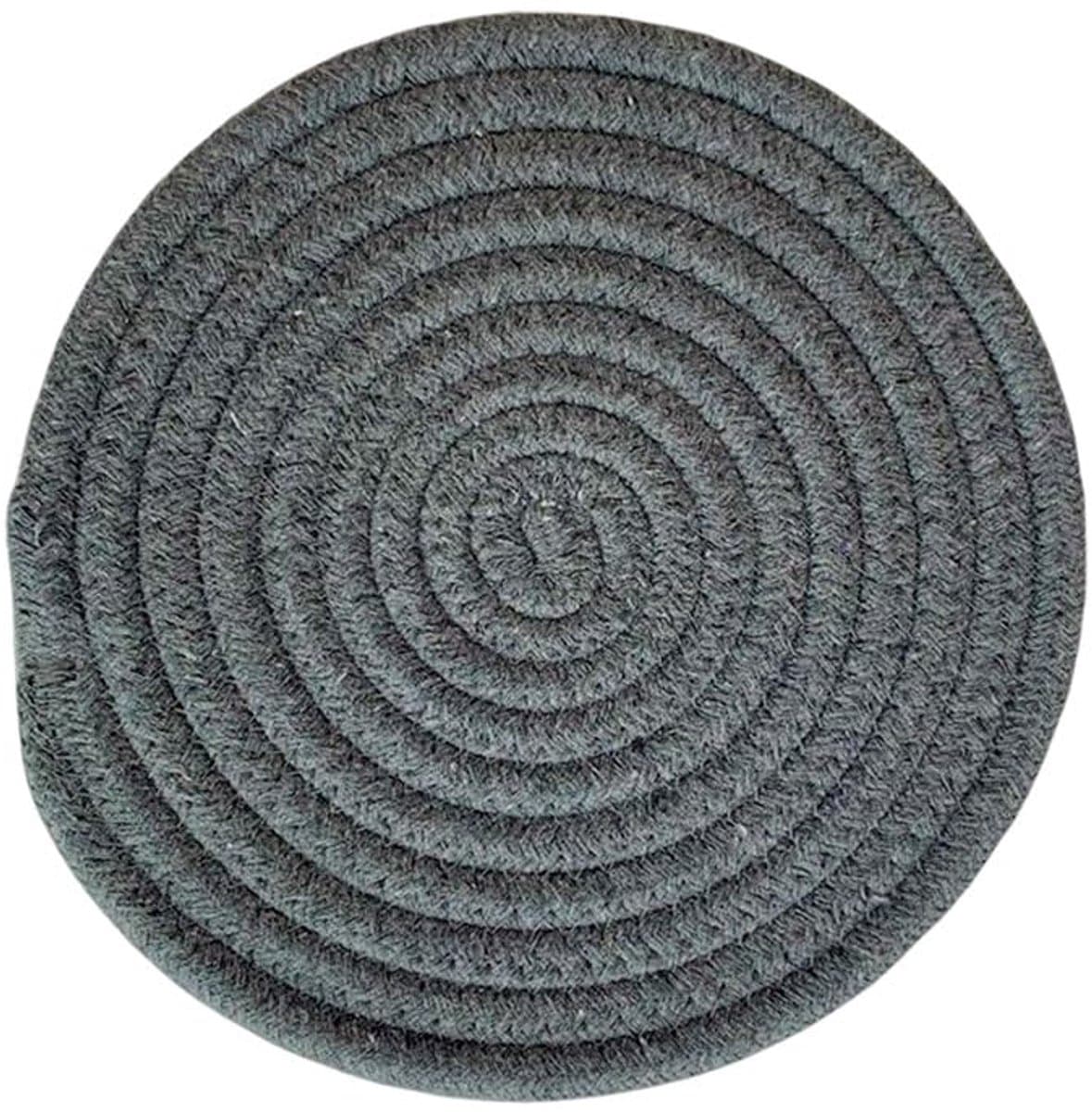 Antislip onderzetter van katoendraad – Stijlvolle, hittebestendige, rond gevlochten placemat voor koken en bakken – 1 stuk, donkergrijs, 40 x 30 cm