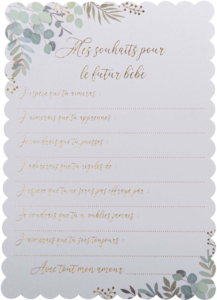 ARTYFETES - 10 Oh Baby Wenskaarten 12,5 x 17,5 cm voor Babyshower