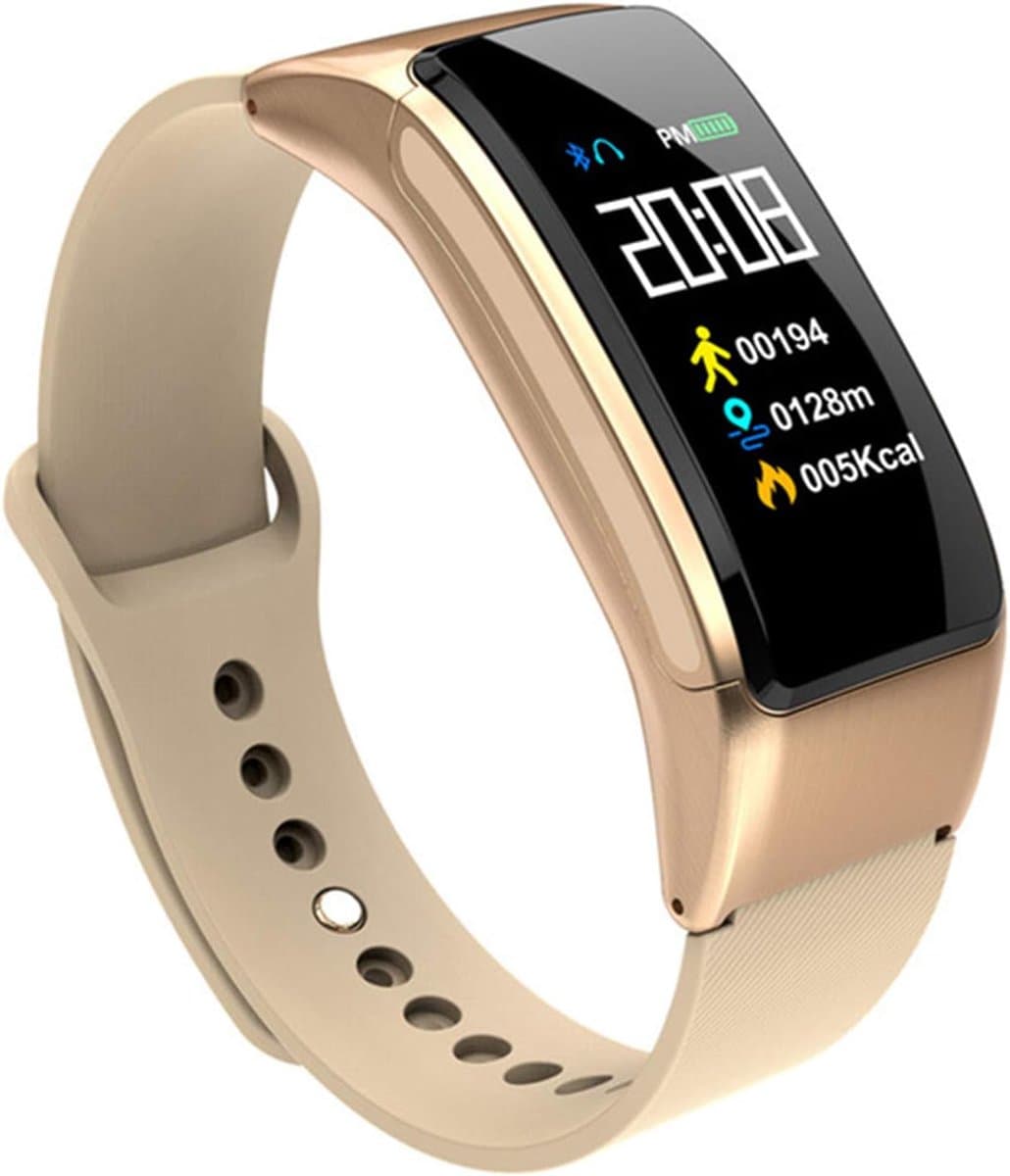Smart Armband - Fitness Tracker Horloge - Gezondheid Meten - Hartslag Stappenteller - 0.96 Inch IPS - Zwart