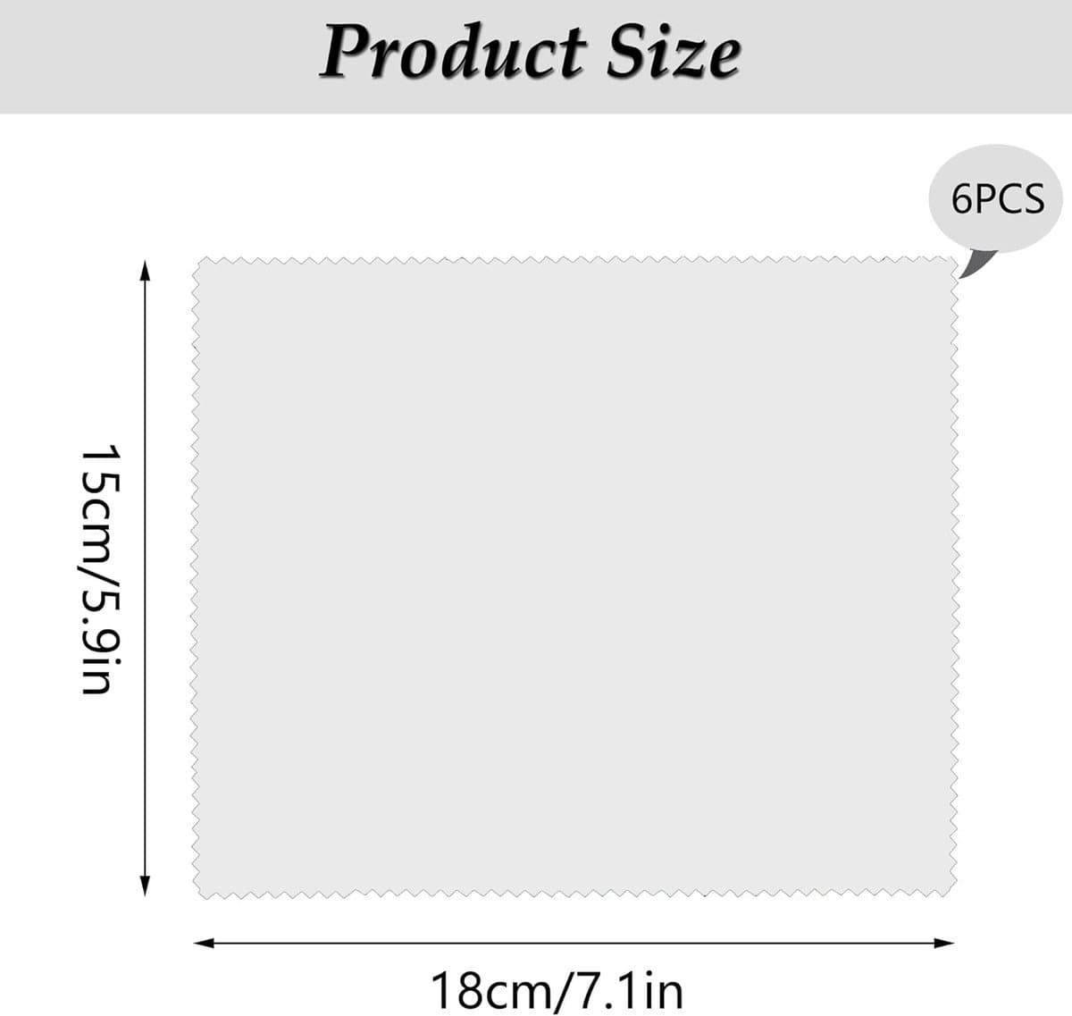 6 stuks microvezel brillenpoetsdoeken - effectieve schermreinigingsdoeken voor brillen en tablets (15 x 18 cm)