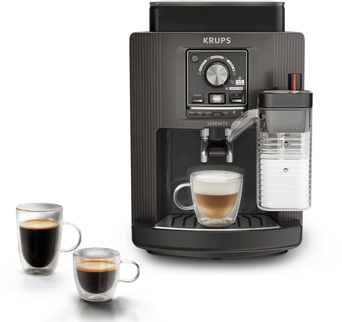 Krups Serenity EA402H - Volautomatische Espressomachine - Coal - Snel Opgewarmd
