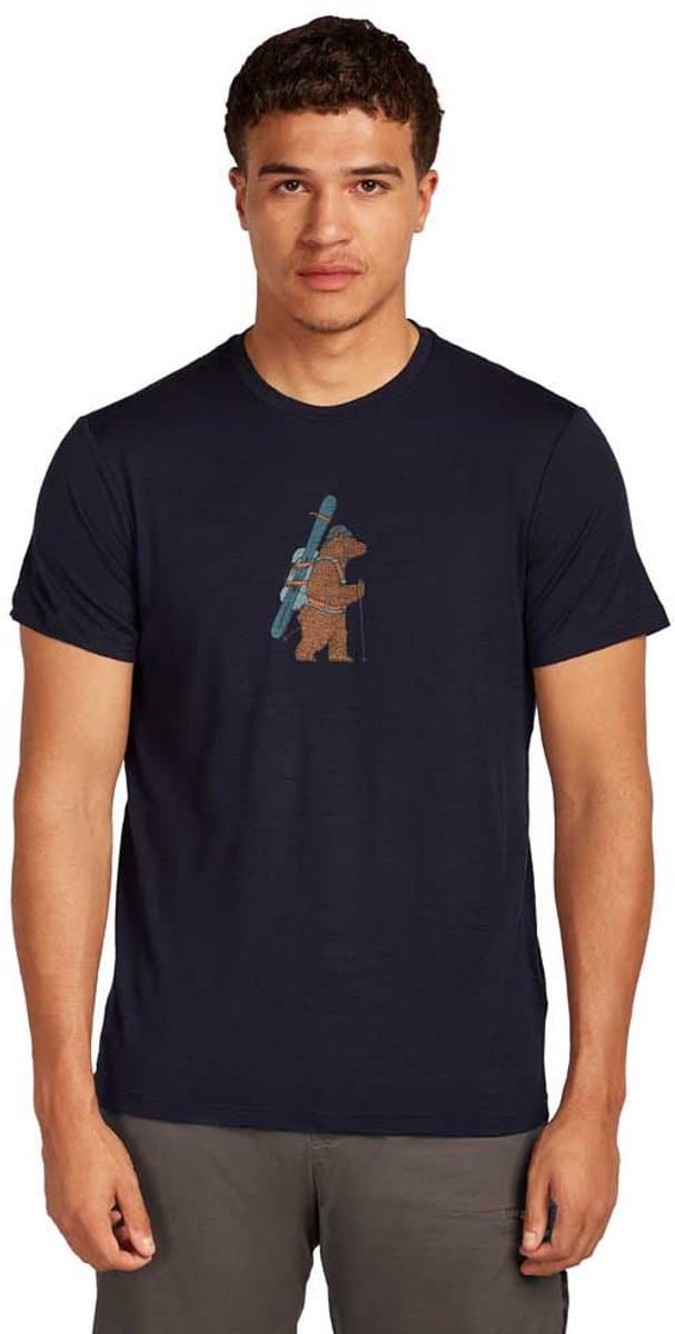 Icebreaker Merino 150 Tech Lite Bear Tour T-shirt Met Korte Mouwen Blauw S Man