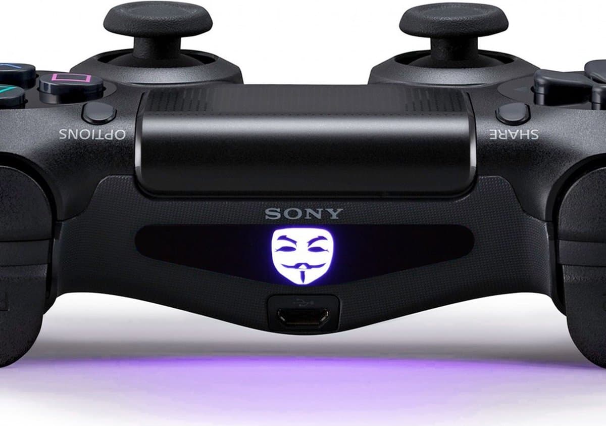 Lightbar sticker voor PlayStation 4 – PS4 controller light bar skin - Anonymous – lightbar sticker - stuks