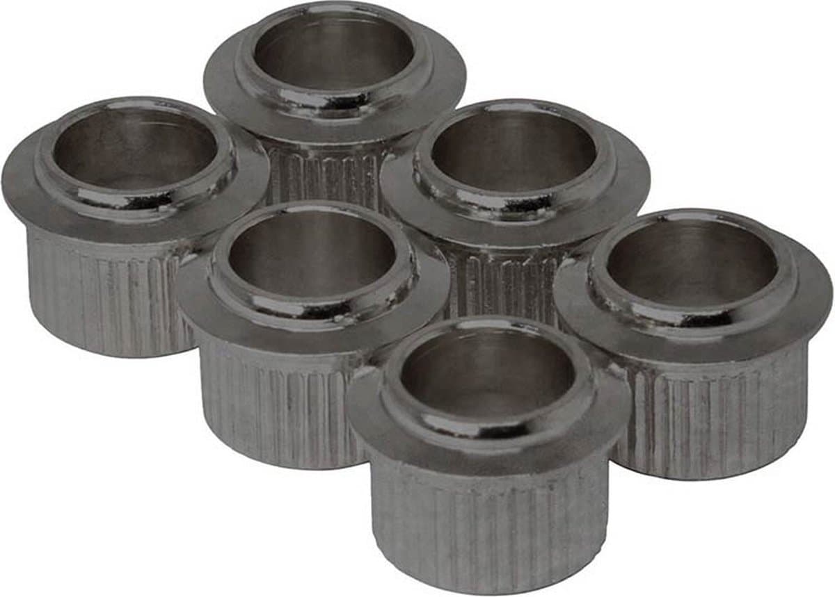 Hosco Japan BU-KAN92 push-fit bushings, aged nickel, round, 9.2mm diameter, 6 pcs