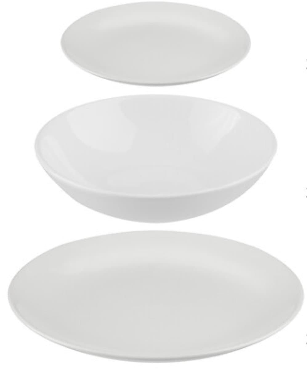 Secret de Gourmet Keramisch Servieset - Wit, 18 stuks