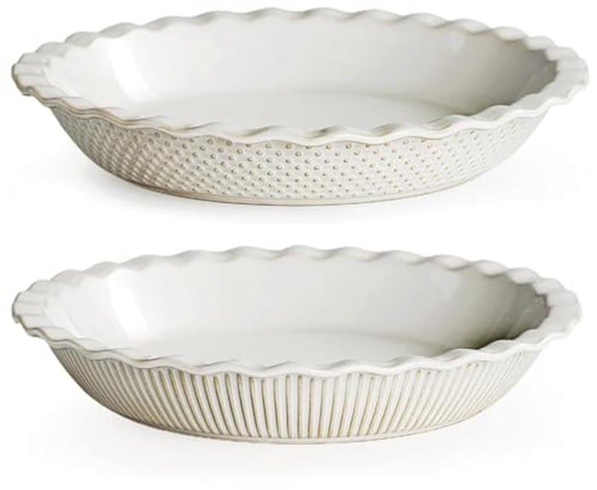 Keramische Taartpan Set van 2 - 9 Inch Taartschotel voor Bakken - Antiaanbaklaag - Oven- en Vaatwasmachinebestendig - Ideaal voor Taarten en Quiches