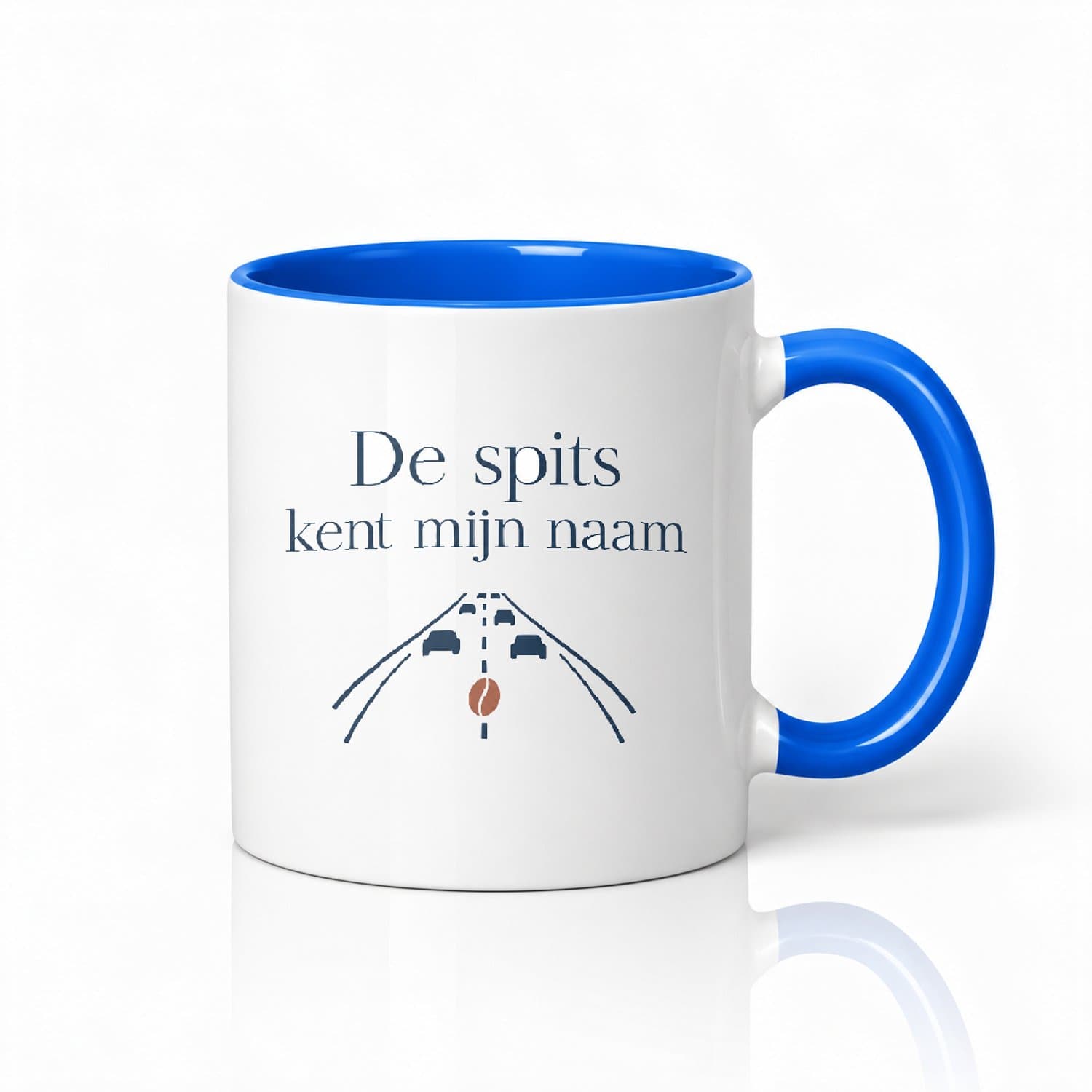 Vrolijke Mok "Ik kwam voor de koffie, niet voor de file" – Humoristische Koffiemok voor Forenzen en Koffieliefhebbers