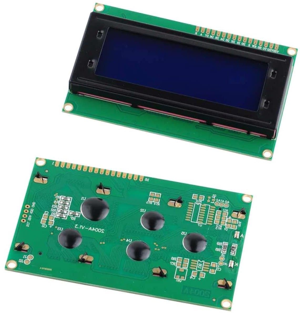 LCD Scherm Module - Karakter Display - Projecten Bouwen - Wit Karakter Blauwe Achtergrond - 20x4 - Blauw