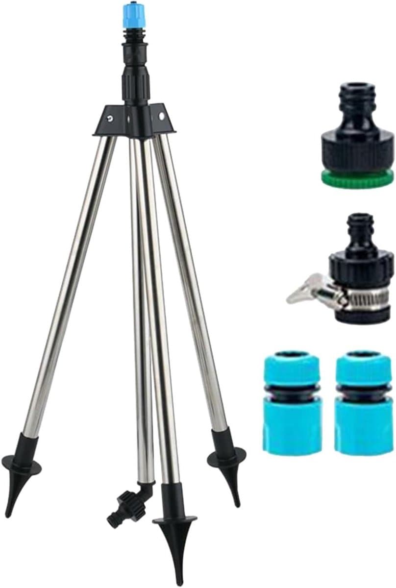 Gazonsproeier Statief - Drip Irrigatie Sproeier - Planten Water Geven - 360 Graden Rotatie - Verstelbaar 56-90 cm - Grijs