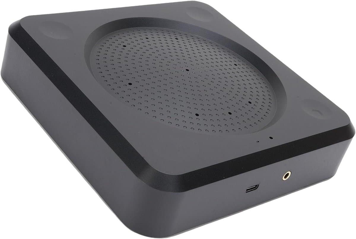 Conferentie Speakerphone - Vergadertelefoon PC Mic - Videoconferenties - AI Ruisreductie - 10m Pick-up - Zwart