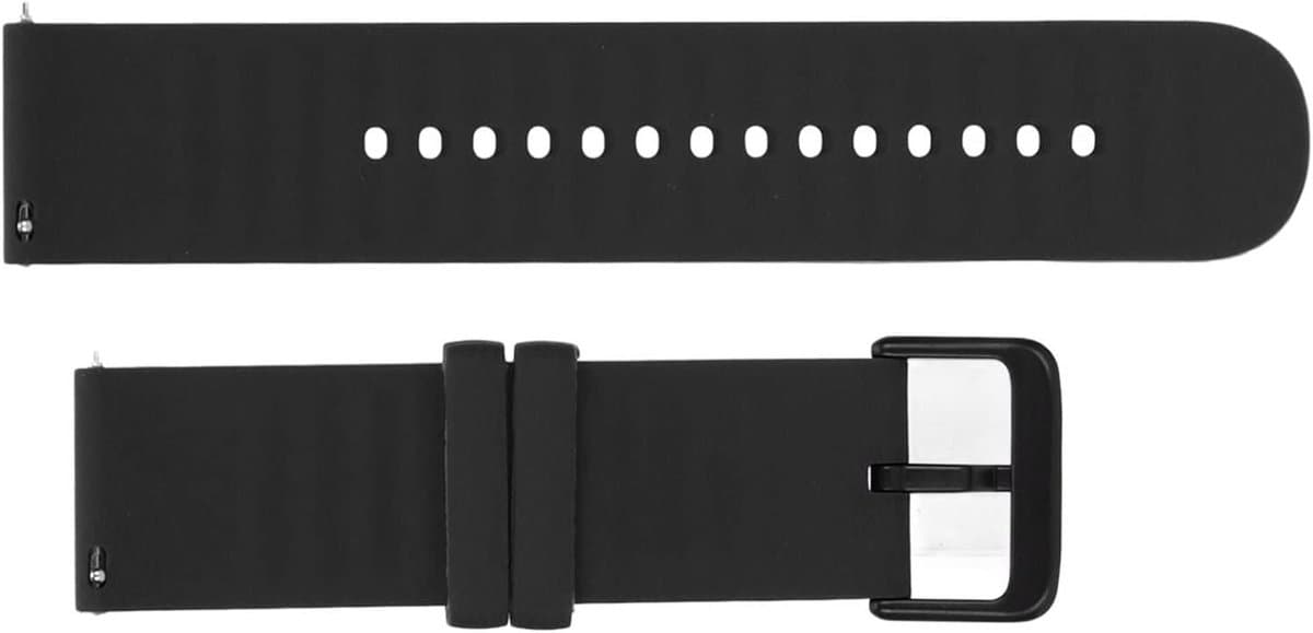 Silicone Smartwatch Vervangband 20mm voor GTR 3 PRO - Snelle Bevestiging Armband in Zwart, Duurzaam en Comfortabel