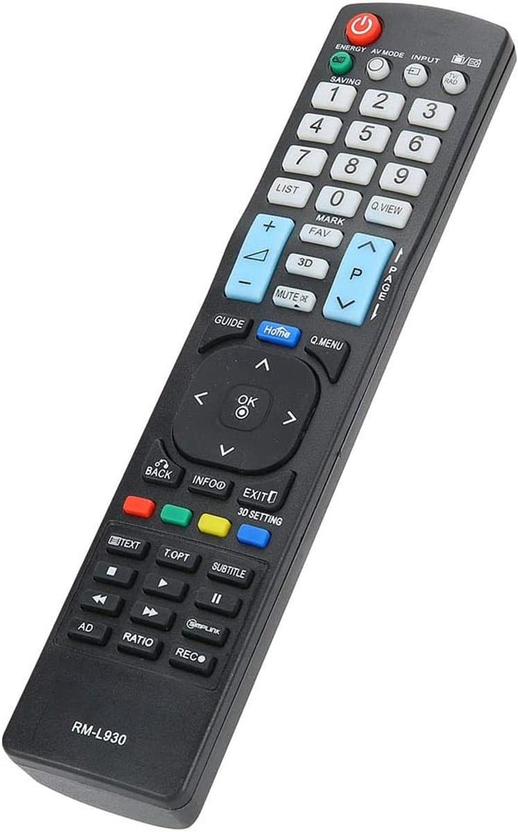 TV Afstandsbediening - Universele Controller - Zenders Wijzigen - Ruime Controleafstand - 22 cm - Zwart