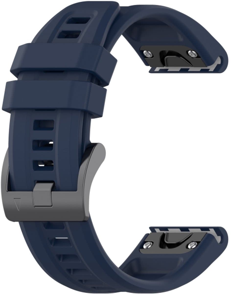 For Garmin Tactix 7 26mm Silicone Sport Pure Color Watch Band(Dark Blue)
