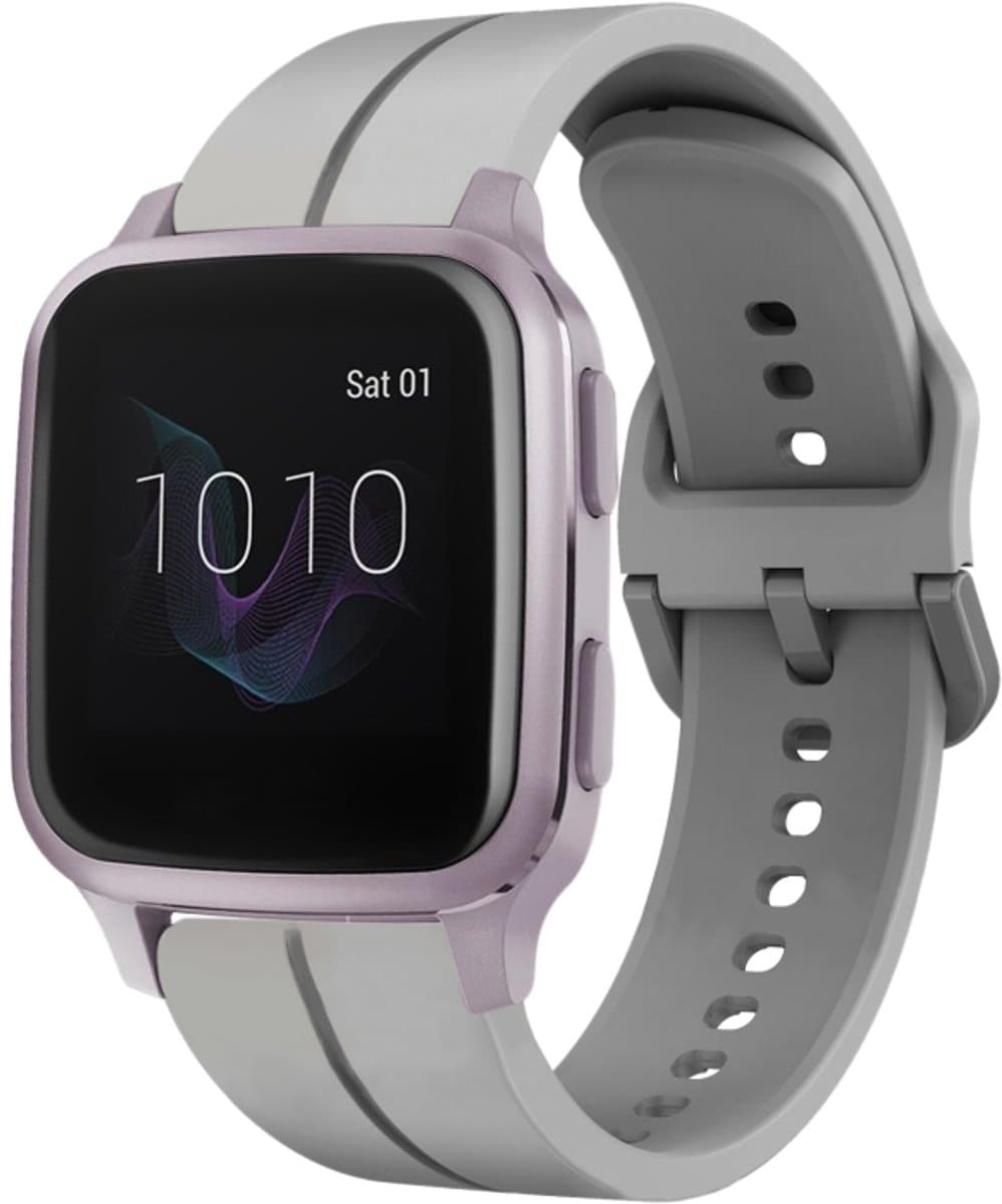 Voor Garmin Venu SQ 20 mm lus siliconen horlogeband (grijs)