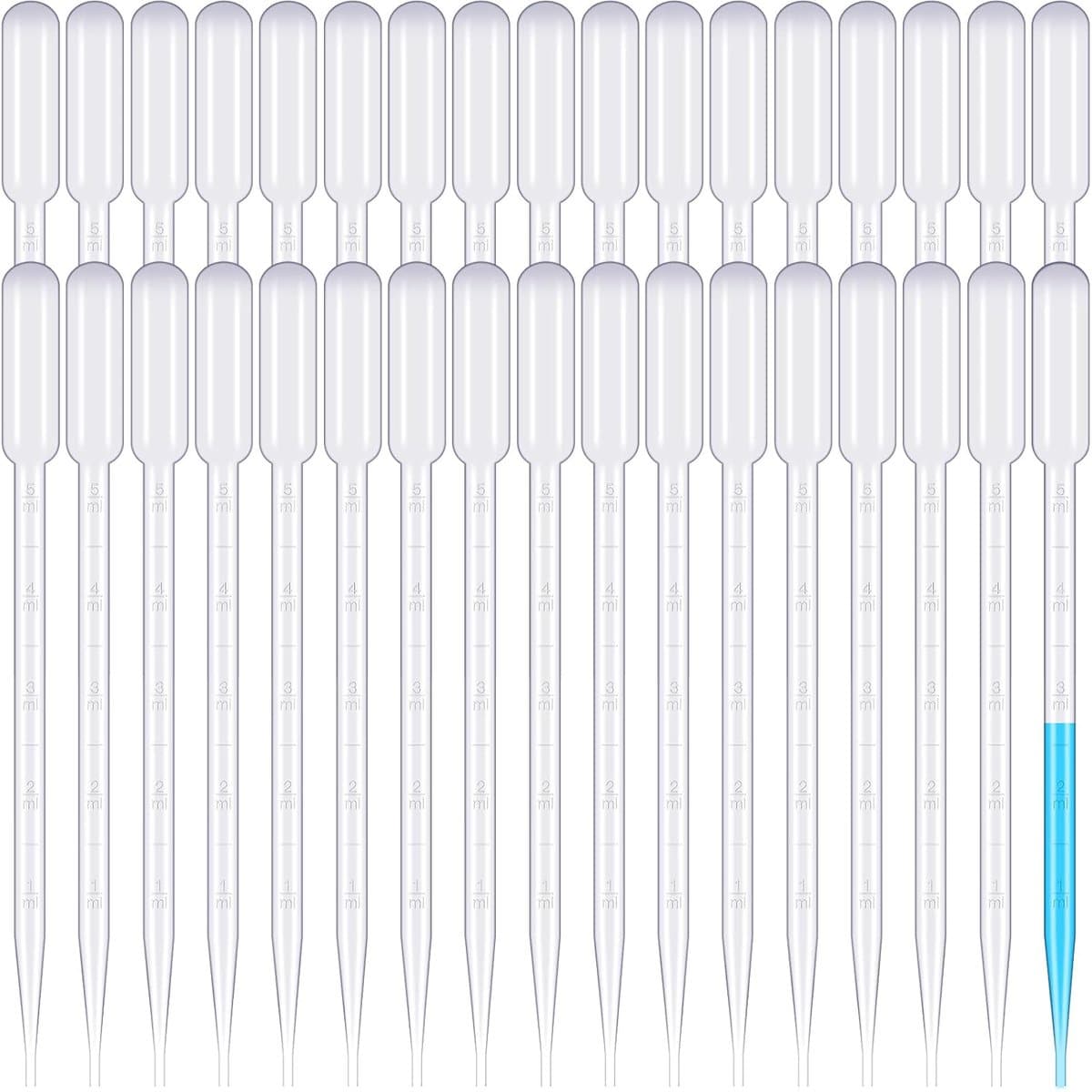 Pipetten 50Pcs 5ml - Plastic wegwerp pipettes - Nauwkeurige druppelaars - Ideaal voor experimenten en planten - m-winkel