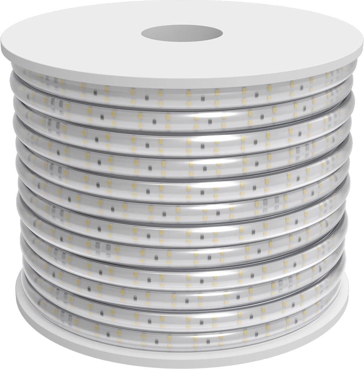 LED Strip - Brinton Eco - 100 Meter - Warm Wit 3000K - Waterdicht IP65 - Directe Aansluiting op Netstroom - Werkt zonder Driver - SMD 2835