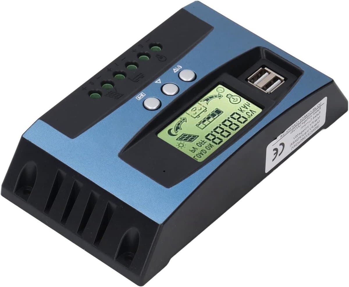 Solar Charge Controller - Zonnepaneel Regulator - Energie Management - MPPT Technologie - 30A - Grijs