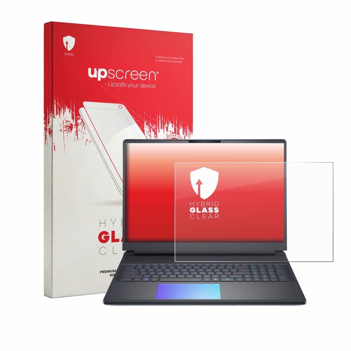 upscreen - Screenprotector voor Dell Alienware 18 Area-51 - Folie Beschermfolie Beschermglas transparant