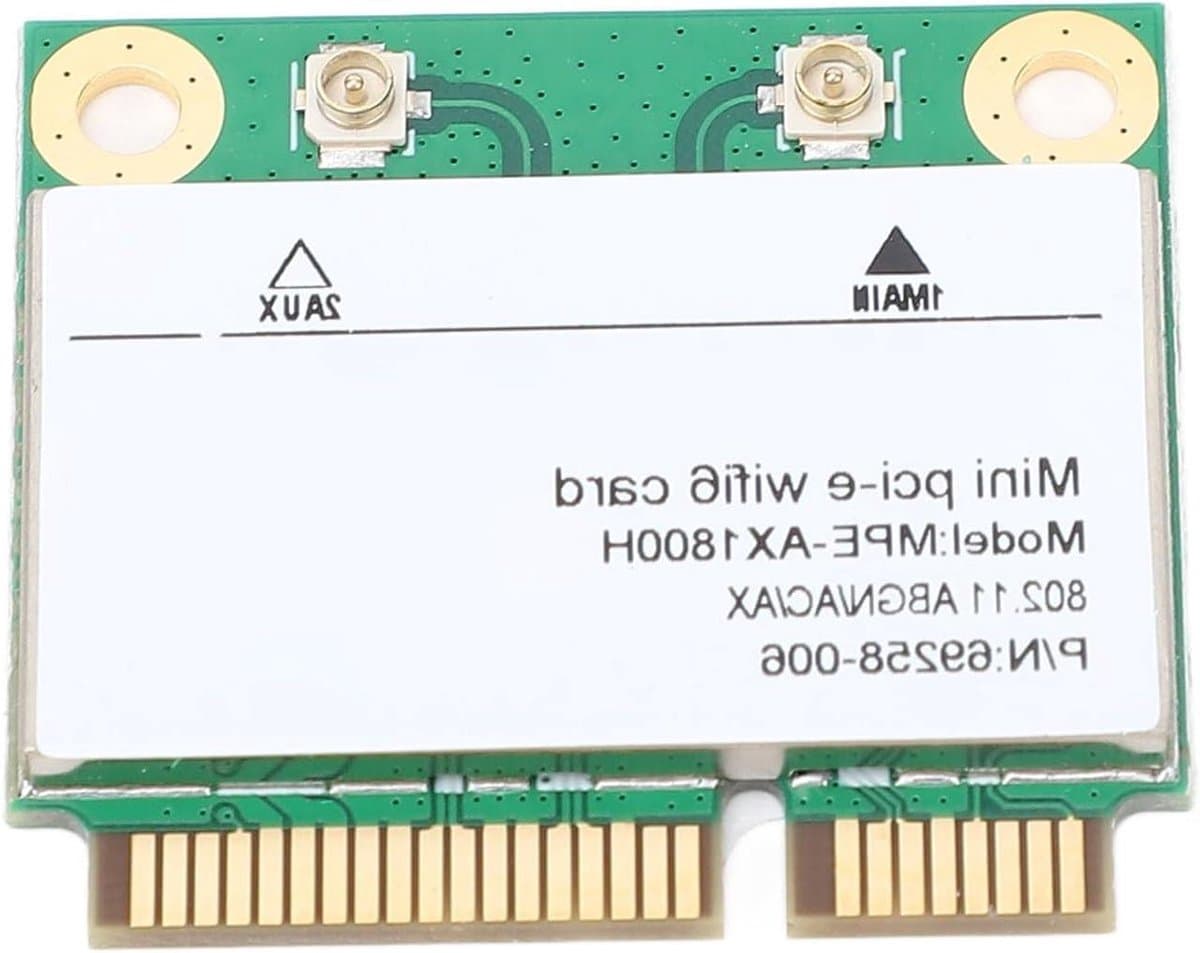 Draadloze Netwerkkaart - WiFi Bluetooth Module - Snelle Internetverbinding - Dual Band AX1800 - Mini PCIe - Groen