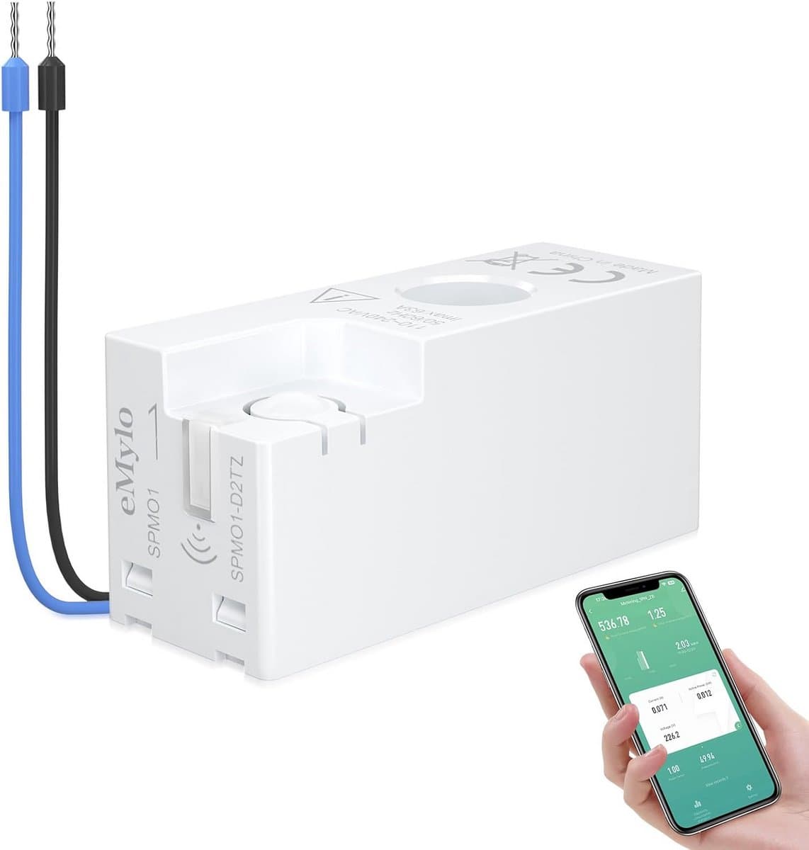 Slimme Energiemeter - Stroomverbruik Monitor - Energie Besparen - Hoge Nauwkeurigheid - Mini Formaat - Wit