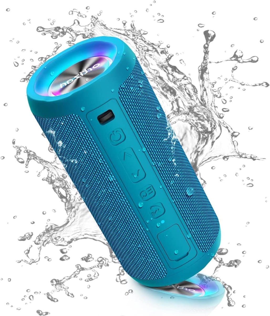 Draagbare Luidspreker - Bluetooth Speaker - Muziek Streamen - 30 Uur Speeltijd - IPX7 Waterdicht - Meerblauw