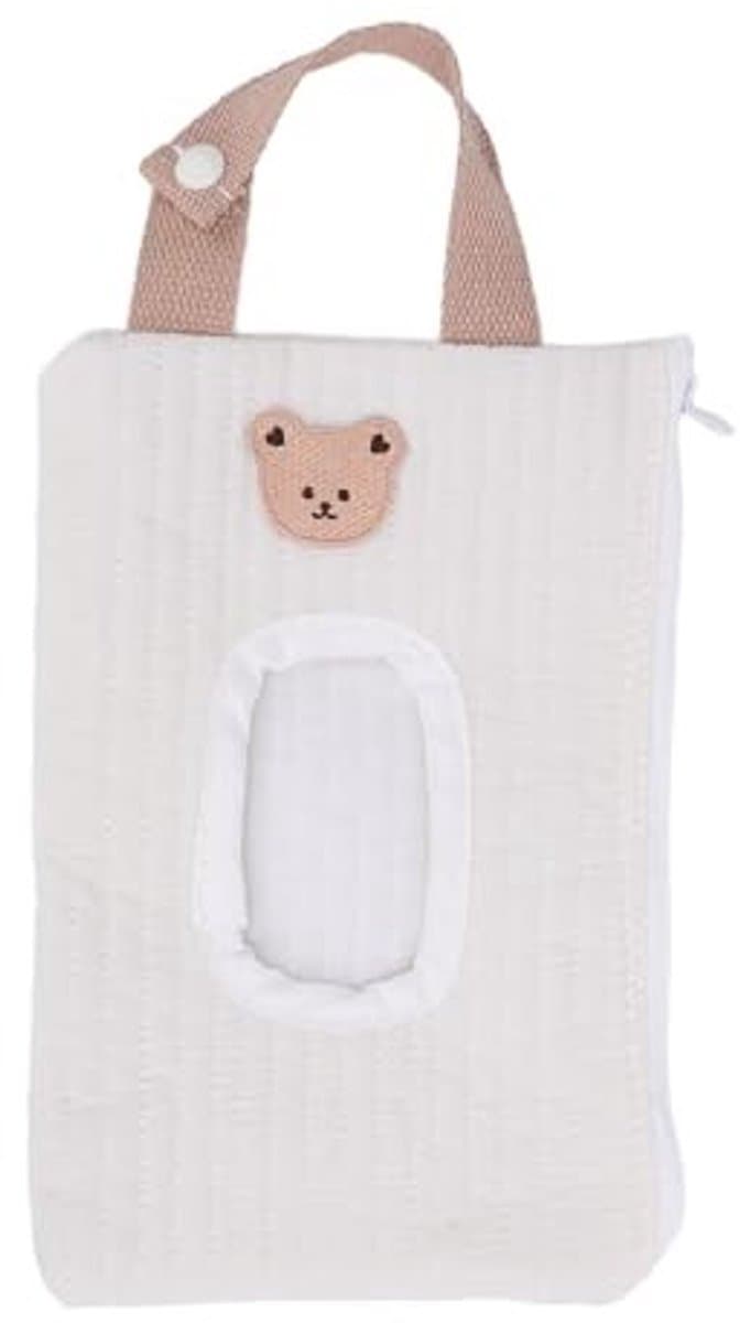 MTTproducts- Doekjeszak Draagbare Opbergtas - Katoenen Stof - 15 x 23 cm - Schattig Cartoonontwerp - Uittrekbaar Ontwerp - Handige Babytas - Tissueshouder