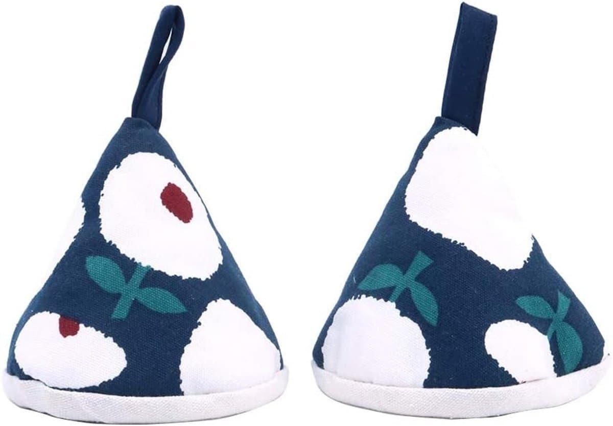 SPHProducts - Ovenhandschoenen - Anti-verbranding - Perfect voor koken en bakken - Blauw - Katoenen ovenhandschoenen - Voor de keuken - Handige potdek