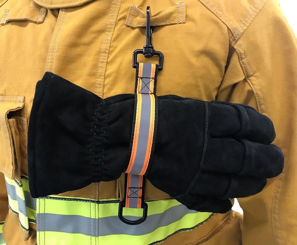 Handschoenriem - Handschoenhouder Werkhandschoen - Veiligheidsuitrusting Organiseren - Met D-ring en Karabijnhaak - 12 inch - Reflecterend Oranje