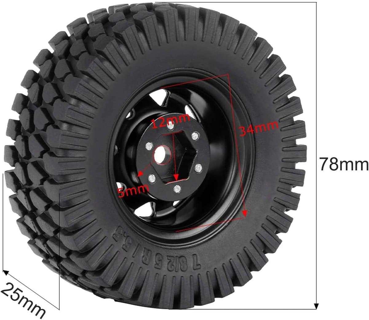 RC Banden en Velgen - Crawler Banden Set - RC Auto Onderdelen - Legering Beadlock Velgen - 155 inch - Geel