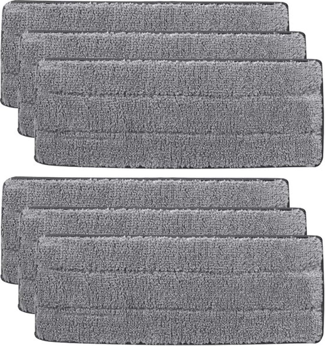 Mop pads, 6 stuks microvezel reinigingspads, vervangende moppads, herbruikbare dweilpads, voor platte dweilen en klittenband
