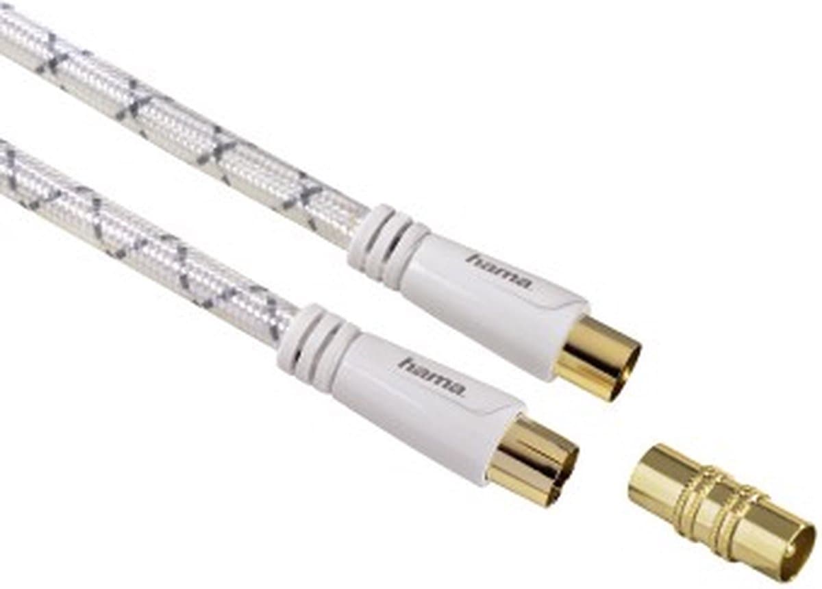 Hama 00122446 coax-kabel 1,5 m Wit