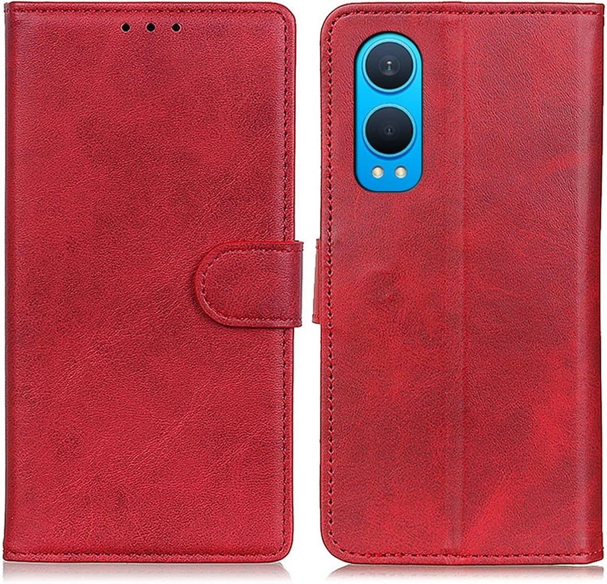 Coverup Hoesje - Geschikt voor OnePlus Nord CE4 Lite 5G Hoesje - Coverup Luxe Book Case - Rood