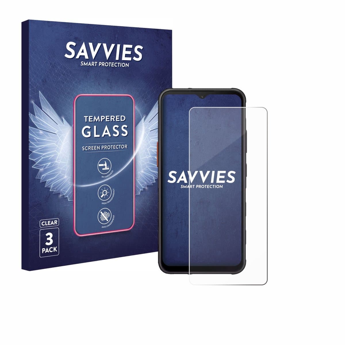 Savvies - Glas Screenprotector voor Samsung Galaxy XCover 7 Pro - Gehard Beschermglas 9H 3 Stuks